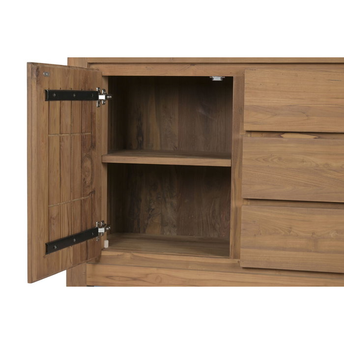 Vitrina Home ESPRIT Cristal madera de teca 160 X 45 X 210 CM