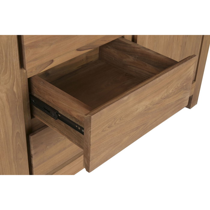 Vitrina Home ESPRIT Cristal madera de teca 160 X 45 X 210 CM