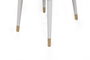Hanah Home Hugo-407 V4 Juego de 4 Sillas de Comedor Salón Terciopelo Metal Madera Carpe Crema Blanco Dorado Elegante 50x90x49cm