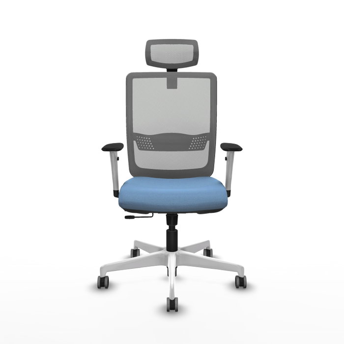 PIQUERAS Y CRESPO Silla de oficina Haches con mecanismo Sincro/Traslack Azul cielo y Gris PIQUERAS Y CRESPO Silla de oficina Haches con mecanismo Sincro/Traslack Azul cielo y Gris