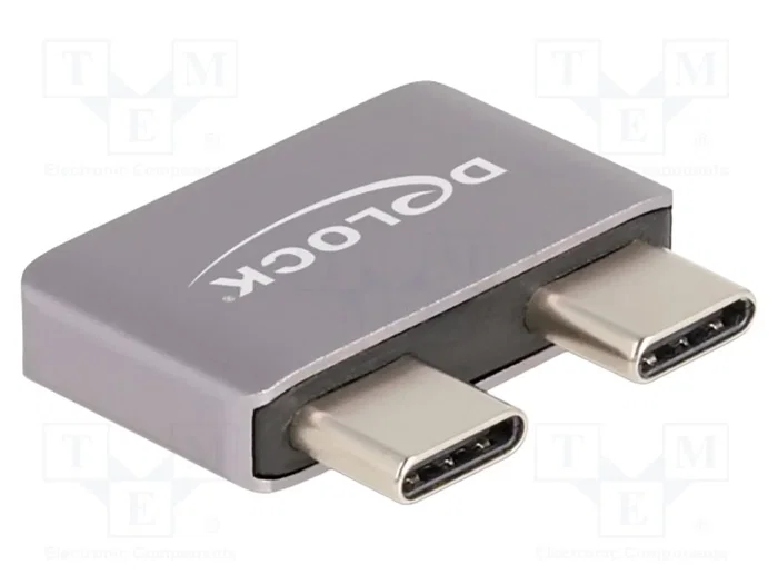 DeLOCK Adaptador USB 40 Gbps USB Type-C 2 x macho a 2 x hembra Negro