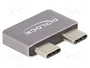 DeLOCK Adaptador USB 40 Gbps USB Type-C 2 x macho a 2 x hembra Negro