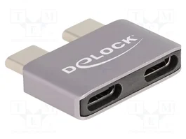 DeLOCK Adaptador USB 40 Gbps USB Type-C 2 x macho a 2 x hembra Negro