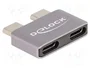 DeLOCK Adaptador USB 40 Gbps USB Type-C 2 x macho a 2 x hembra Negro