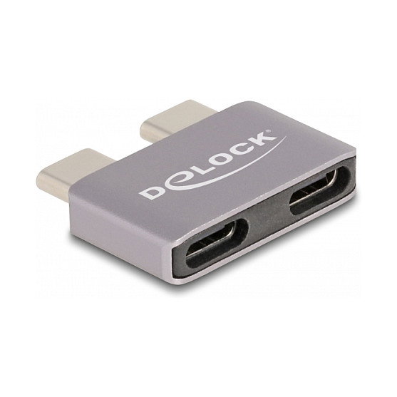DeLOCK Adaptador USB Type-C 40 Gbps 2 x Macho a 2 x Hembra Negro