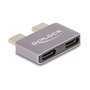DeLOCK Adaptador USB Type-C 40 Gbps 2 x Macho a 2 x Hembra Negro