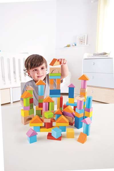 Hape Puzzle de Madera 101 Bloques 27x22x13cm Edad Mínima 36 Meses