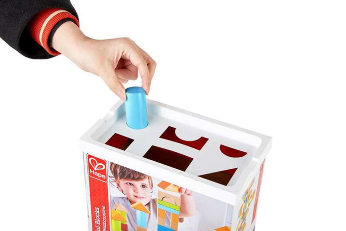 Hape Puzzle de Madera 101 Bloques 27x22x13cm Edad Mínima 36 Meses