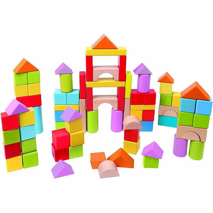 Hape Puzzle de madera 101 bloques 27x22x13cm Hape Puzzle de madera 101 bloques 27x22x13cm