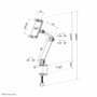 Neomounts DS15-545WH1 Soporte para Tableta con Abrazadera de Escritorio Blanco
