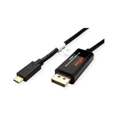 ROLINE ADAPTERKBL.BIDIREKTIONAL 11.04.5958 Adaptador USB-C a DisplayPort 1.2, 4K 60Hz, USB 3.1 Gen 1, Cable 2 m, Negro ROLINE ADAPTERKBL.BIDIREKTIONAL 11.04.5958 Adaptador USB-C a DisplayPort 1.2, 4K 60Hz, USB 3.1 Gen 1, Cable 2 m, Negro