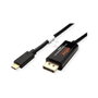 ROLINE ADAPTERKBL.BIDIREKTIONAL 11.04.5958 Adaptador USB-C a DisplayPort 1.2, 4K 60Hz, USB 3.1 Gen 1, Cable 2 m, Negro