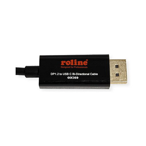 ROLINE ADAPTERKBL.BIDIREKTIONAL 11.04.5958 Adaptador USB-C a DisplayPort 1.2, 4K 60Hz, USB 3.1 Gen 1, Cable 2 m, Negro ROLINE ADAPTERKBL.BIDIREKTIONAL 11.04.5958 Adaptador USB-C a DisplayPort 1.2, 4K 60Hz, USB 3.1 Gen 1, Cable 2 m, Negro