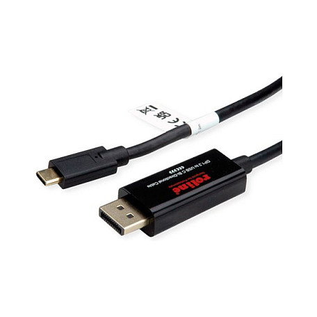 ROLINE ADAPTERKBL.BIDIREKTIONAL 11.04.5958 Adaptador USB-C a DisplayPort 1.2, 4K 60Hz, USB 3.1 Gen 1, Cable 2 m, Negro ROLINE ADAPTERKBL.BIDIREKTIONAL 11.04.5958 Adaptador USB-C a DisplayPort 1.2, 4K 60Hz, USB 3.1 Gen 1, Cable 2 m, Negro