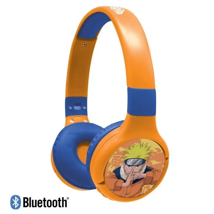 Lexibook Auriculares 2 en 1 con cable y Bluetooth LEX3380743090887 Naruto cómodos y plegables con limitación de sonido Lexibook Auriculares 2 en 1 con cable y Bluetooth LEX3380743090887 Naruto cómodos y plegables con limitación de sonido