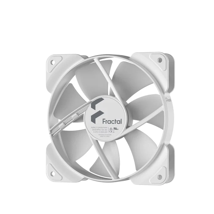 Fractal Design Aspect 12 RGB PWM Ventilador para PC 120mm - Blanco - 7 Aspas - 2000 RPM - Control PWM - Iluminación RGB - FD-F-AS1-1209