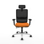 PIQUERAS Y CRESPO Silla de oficina Haches Naranja y Negro