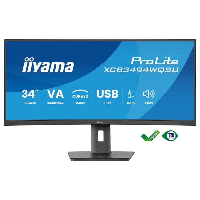 Iiyama ProLite XCB3494WQSU-B1 Monitor Curvo 34 Pulgadas UWQHD 120Hz VA
