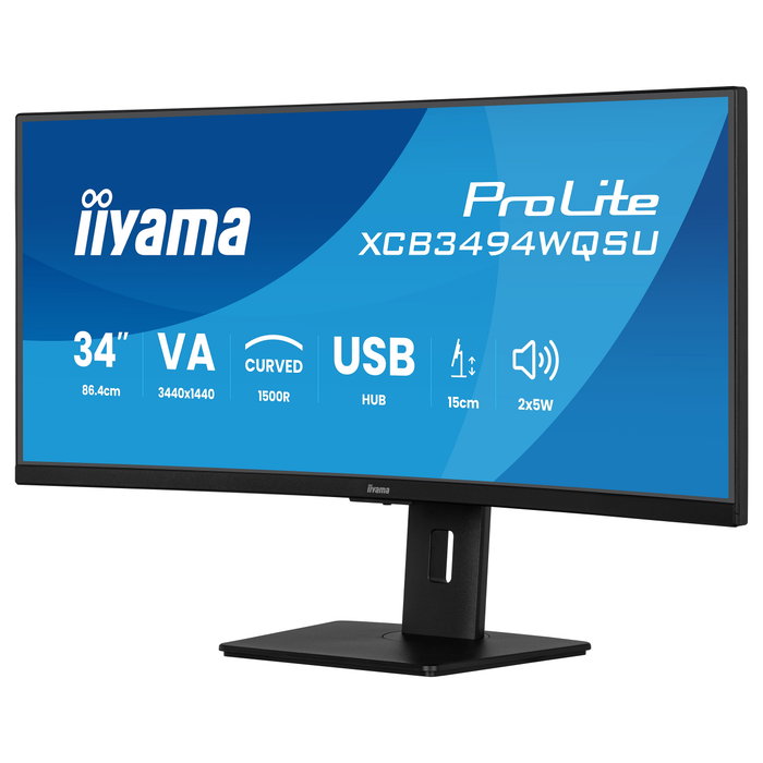Iiyama ProLite XCB3494WQSU-B1 Monitor Curvo 34 Pulgadas UWQHD 120Hz VA