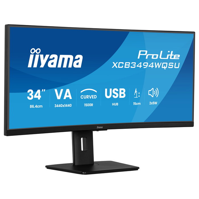 Iiyama ProLite XCB3494WQSU-B1 Monitor Curvo 34 Pulgadas UWQHD 120Hz VA