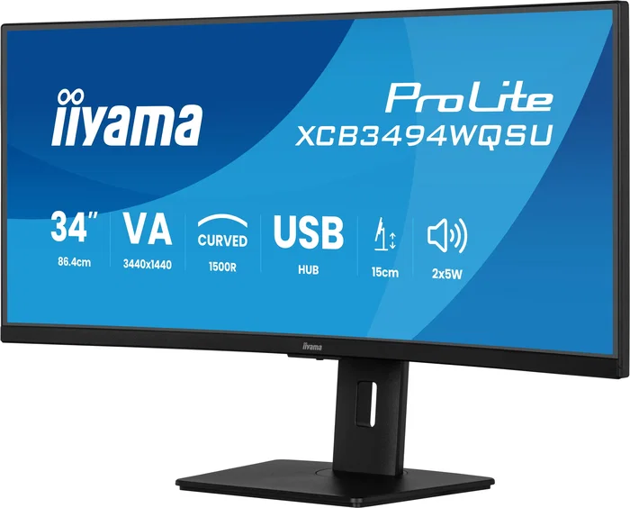 Iiyama ProLite XCB3494WQSU-B1 Monitor Curvo 34 Pulgadas UWQHD 120Hz VA