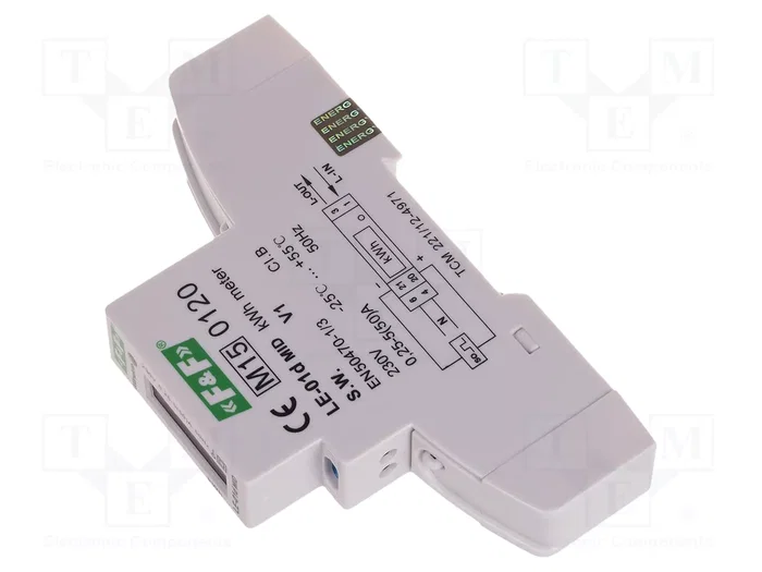 F&F Contador Digital Monofásico para Raíl DIN 5A