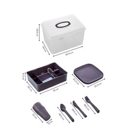 Hermia Dp-71 Set de Picnic de Plástico Púrpura para 6 Personas