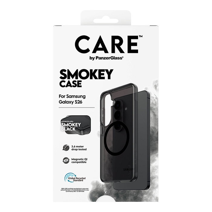 PanzerGlass Smokey Case para Samsung Galaxy S26, Negro, Qi