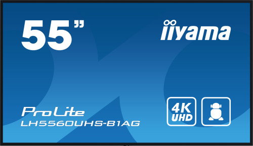 Iiyama LH5560UHS-B1AG Pizarra de Caballete Digital LED 55" 4K Ultra HD Android 11 Wifi