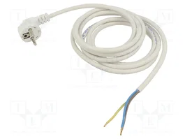 JONEX Cable de alimentación H05VV-F 3x1,5mm2 3m