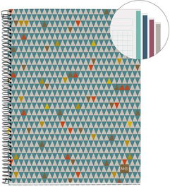 Bloc Miquelrius Eco Design Notebook 4 Micro.Tapa Dura A4 120H 80G Cuadric.5X5 Ecotriangles