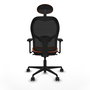 PIQUERAS Y CRESPO Silla de oficina Jorquera Naranja y Negro
