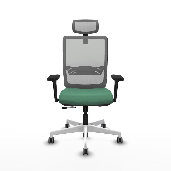 PIQUERAS Y CRESPO Silla de oficina Haches con mecanismo Sincro/Traslack Verde esmeralda y Gris PIQUERAS Y CRESPO Silla de oficina Haches con mecanismo Sincro/Traslack Verde esmeralda y Gris