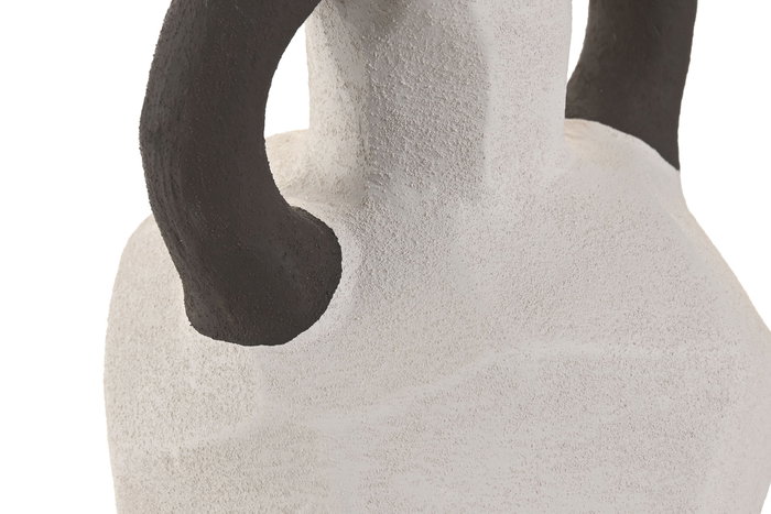 DKD Home Decor Jarrón de Gres Blanco 14x14x19 cm ASA