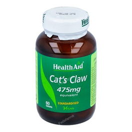 Health Aid Uña de Gato Corteza Interna 60 Comprimidos - Antiinflamatorio, Antioxidante, Inmunoestimulante, Apto Vegetarianos y Veganos