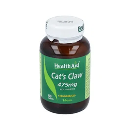 HEALTH AID Uña de Gato Corteza Interna Complemento Alimenticio 60 Comprimidos Vegan - Extracto Estandarizado 3% Alcaloides, Propiedades Antiinflamatorias e Inmunoestimulantes