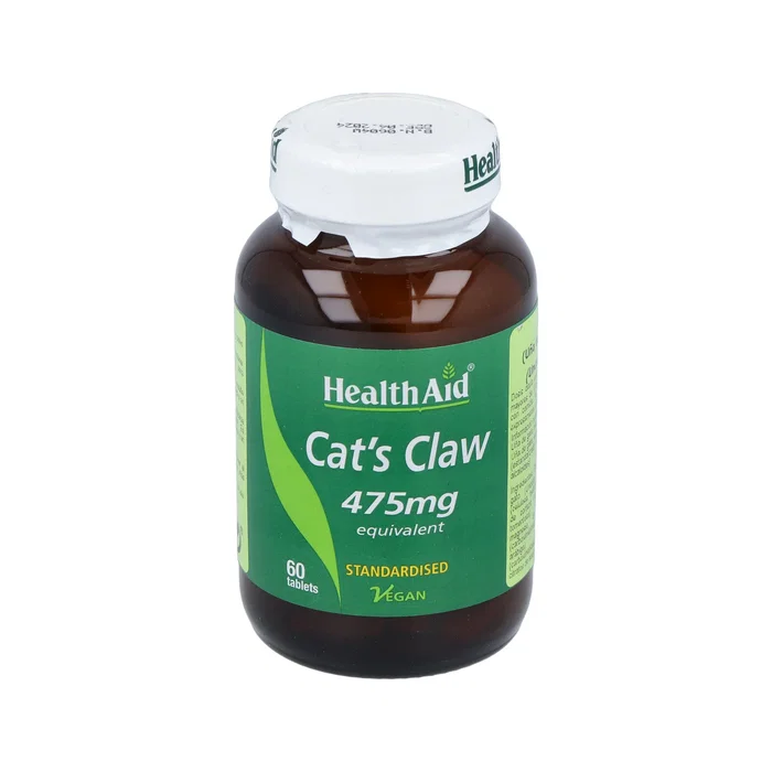 HEALTH AID Uña de Gato Corteza Interna Complemento Alimenticio 60 Comprimidos Vegan - Extracto Estandarizado 3% Alcaloides, Propiedades Antiinflamatorias e Inmunoestimulantes HEALTH AID Uña de Gato Corteza Interna Complemento Alimenticio 60 Comprimidos Vegan - Extracto Estandarizado 3% Alcaloides, Propiedades Antiinflamatorias e Inmunoestimulantes
