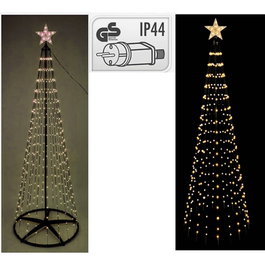 Basics Árbol de Navidad con Estrella, 370 LED Luz Cálida, Exterior, Ø70 x 210 cm
