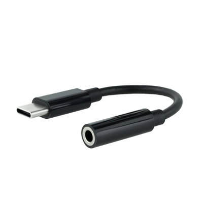 Nanocable Cable Adaptador de Audio USB-C Macho a Jack 3.5 mm Hembra, 11 cm, Negro Nanocable Cable Adaptador de Audio USB-C Macho a Jack 3.5 mm Hembra, 11 cm, Negro