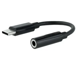 Nano Cable 10.24.1205 Adaptador Audio USB Tipo-C Macho a Jack 3.5 Hembra Negro
