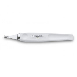 Tres Claveles Cortacutículas Inox Blanco 10 cm