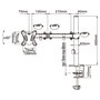 EQUIP Soporte de sobremesa articulado para monitor 13-27 pulgadas