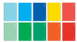 Pacsa Bloc Basic tapa cartoncillo 80h cuadrícula 4x4 doceavo colores surtidos