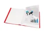 Liderpapel Carpeta Escaparate DIN A3 Rojo Translúcido con 40 Fundas