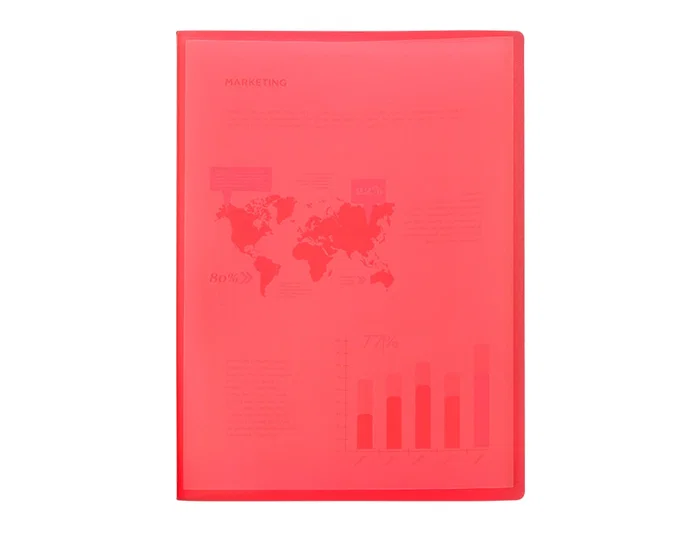 Liderpapel Carpeta Escaparate DIN A3 Rojo Translúcido con 40 Fundas Liderpapel Carpeta Escaparate DIN A3 Rojo Translúcido con 40 Fundas