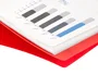 Liderpapel Carpeta Escaparate DIN A3 Rojo Translúcido con 40 Fundas