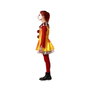 Disfraz de Payasa Infantil Amarillo con Vestido y Pompones Rojos para Niña 5-6 Años