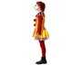 Disfraz de Payasa Infantil Amarillo con Vestido y Pompones Rojos para Niña 5-6 Años Halloween
