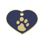 Placa identificativa para collar Imarc Heart Azul Dorado