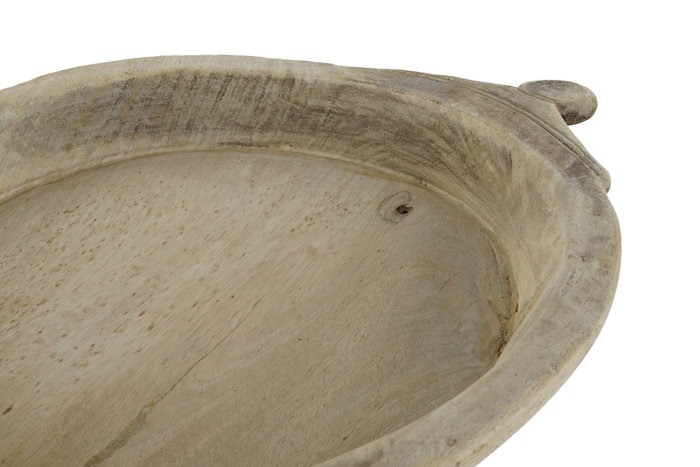 DKD Home Decor Centro Mesa Teca Chapati Pieza Unica Natural